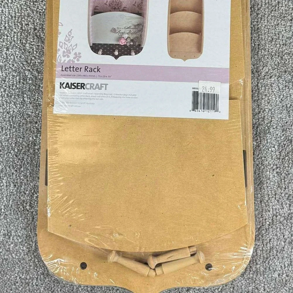 KaiserCraft Letter Rack DIY MDF Wood Wall Organizer Kit SB211‎ New